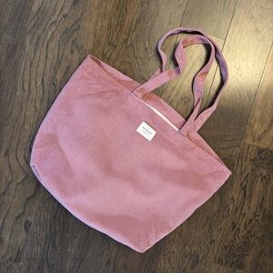 Sézane tote pink velvet new
